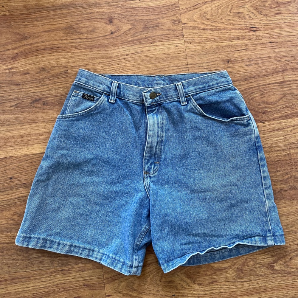 Wrangler Blue Denim High waisted Shorts